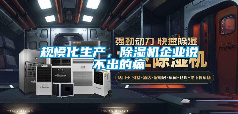 規模化生產，除濕機企業說不出的痛