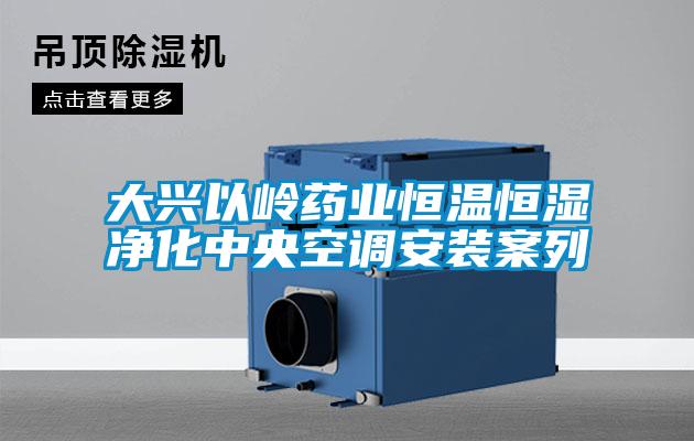 大興以嶺藥業(yè)恒溫恒濕凈化中央空調安裝案列
