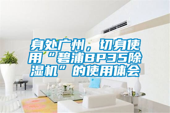 身處廣州，切身使用“碧浦BP35除濕機(jī)”的使用體會