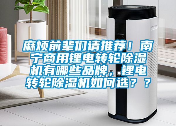 麻煩前輩們請推薦！南寧商用鋰電轉(zhuǎn)輪除濕機有哪些品牌，鋰電轉(zhuǎn)輪除濕機如何選？？